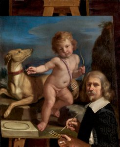 1655 के कवच फेडेल की एक पेंटिंग से पहले सेल्फ-पोर्ट्रेट द्वारा जियोवन्नी फ्रांसेस्को बारबेरि (इल गुसेरिनो)